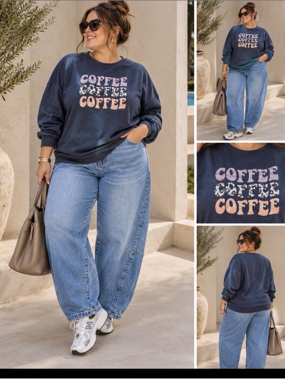 Women’s Sweatshirt Coffee size 5 XL price firm